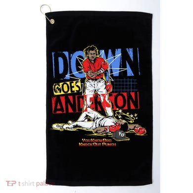 Down Goes Anderson Golf Towel