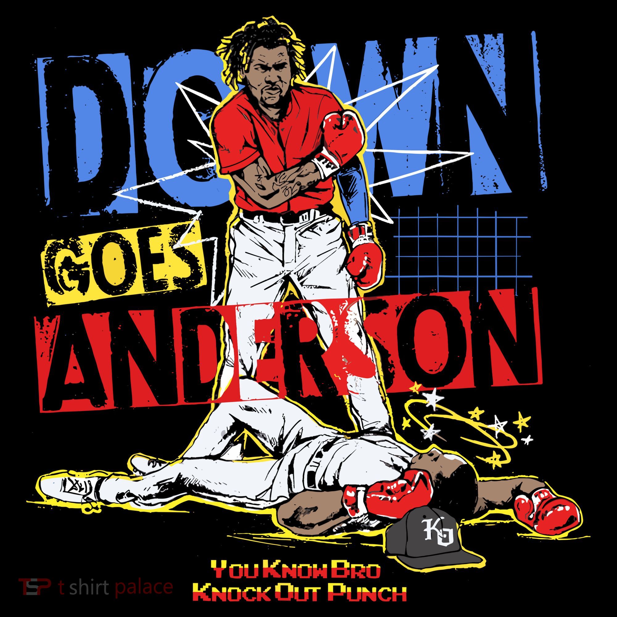 Down Goes Anderson Kids Long Sleeve Shirt