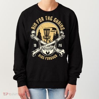 Disc Golf Aim For The Chains Skull Women's Sweatshirt
