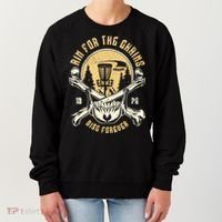 Disc Golf Aim For The Chains Skull Women's Sweatshirt thumb 0