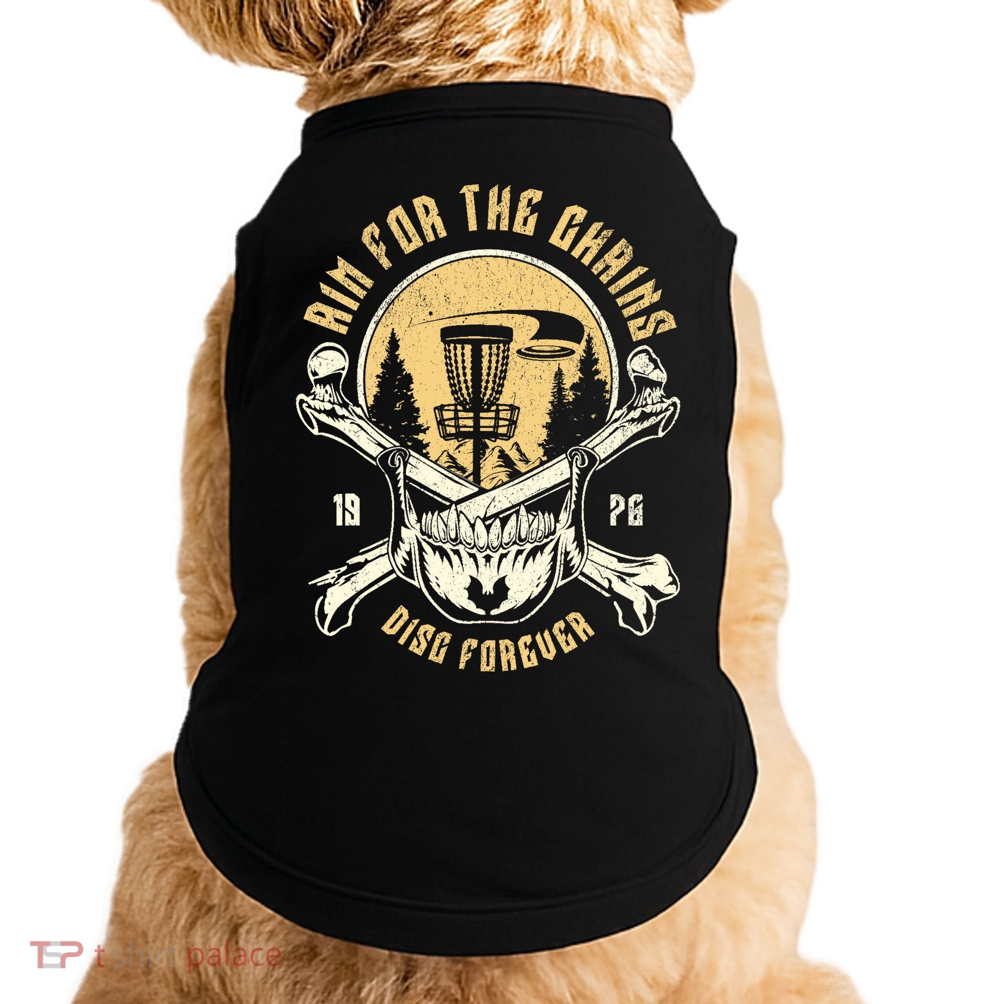 Disc Golf Aim For The Chains Skull Doggie Tank