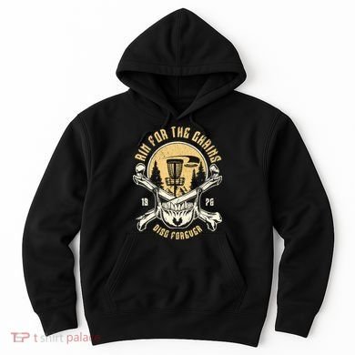 Disc Golf Aim For The Chains Skull Hoodie