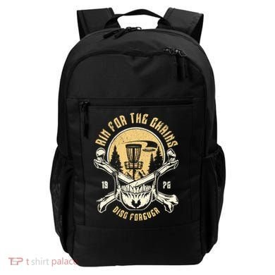 Disc Golf Aim For The Chains Skull Backpack