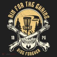 Disc Golf Aim For The Chains Skull Tumbler thumb 3