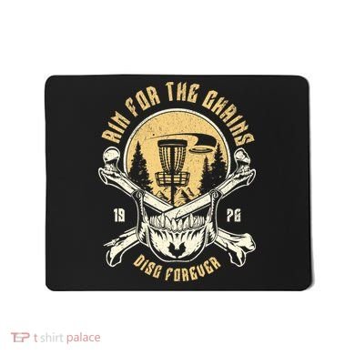 Disc Golf Aim For The Chains Skull Mousepad