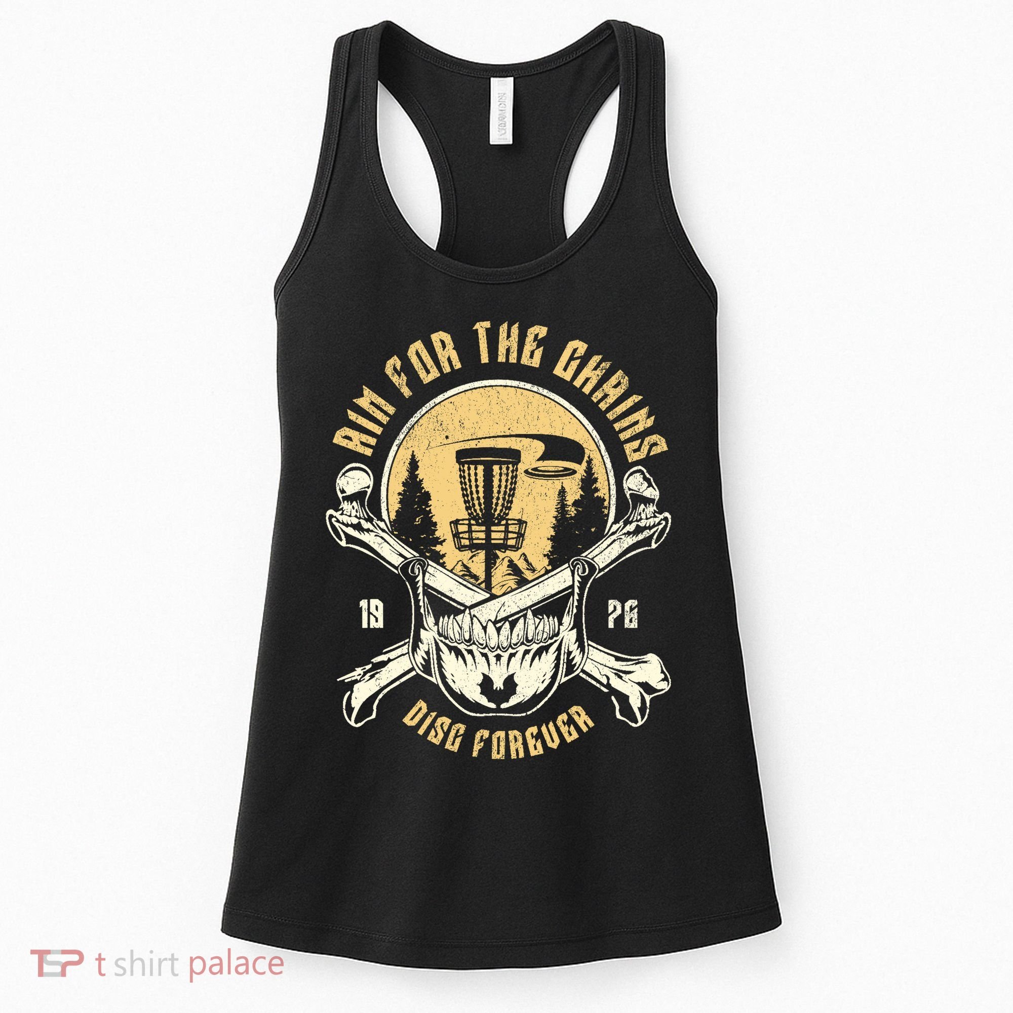 Disc Golf Aim For The Chains Skull Women's Tank Top