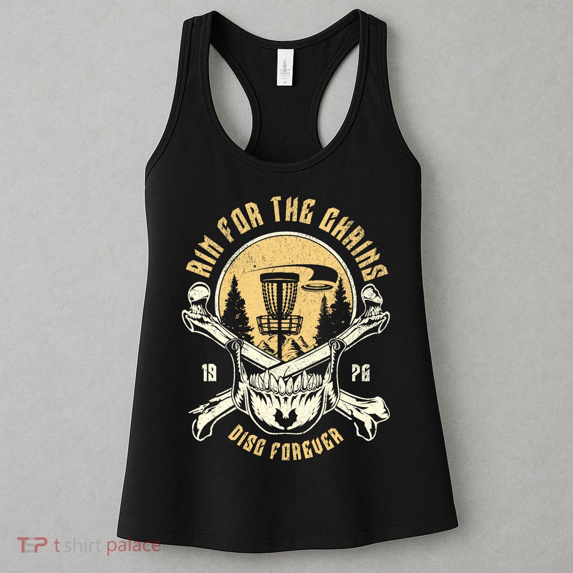 Disc Golf Aim For The Chains Skull Women's Tank Top