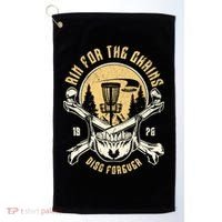 Disc Golf Aim For The Chains Skull Golf Towel thumb 0