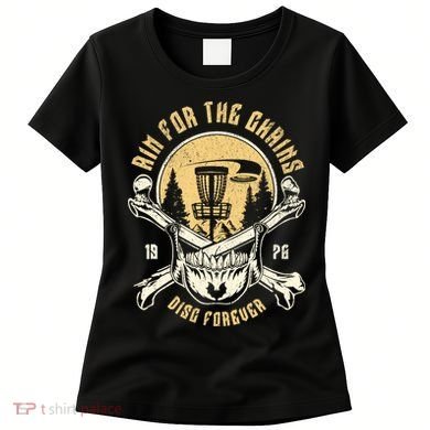 Disc Golf Aim For The Chains Skull Women's T-Shirt