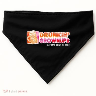 Drunken Grownups American Dad Run On Beer Funny USA-Made Doggie Bandana