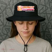Drunken Grownups American Dad Run On Beer Funny Bucket Hat thumb 3