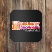 Drunken Grownups American Dad Run On Beer Funny Coaster thumb 0