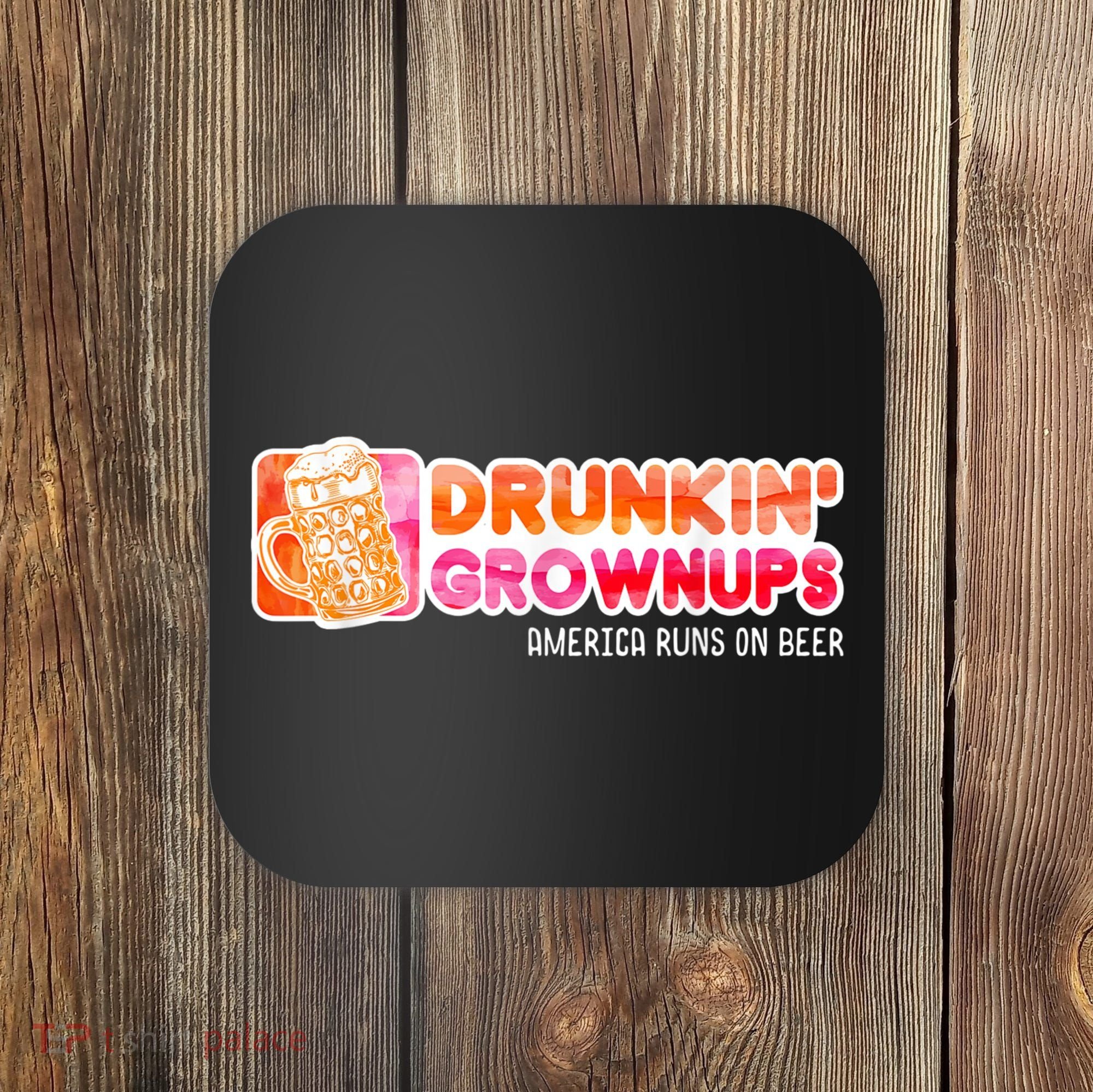 Drunken Grownups American Dad Run On Beer Funny Coaster