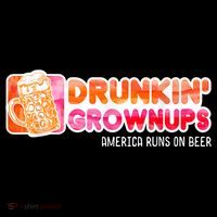 Drunken Grownups American Dad Run On Beer Funny Mousepad thumb 1