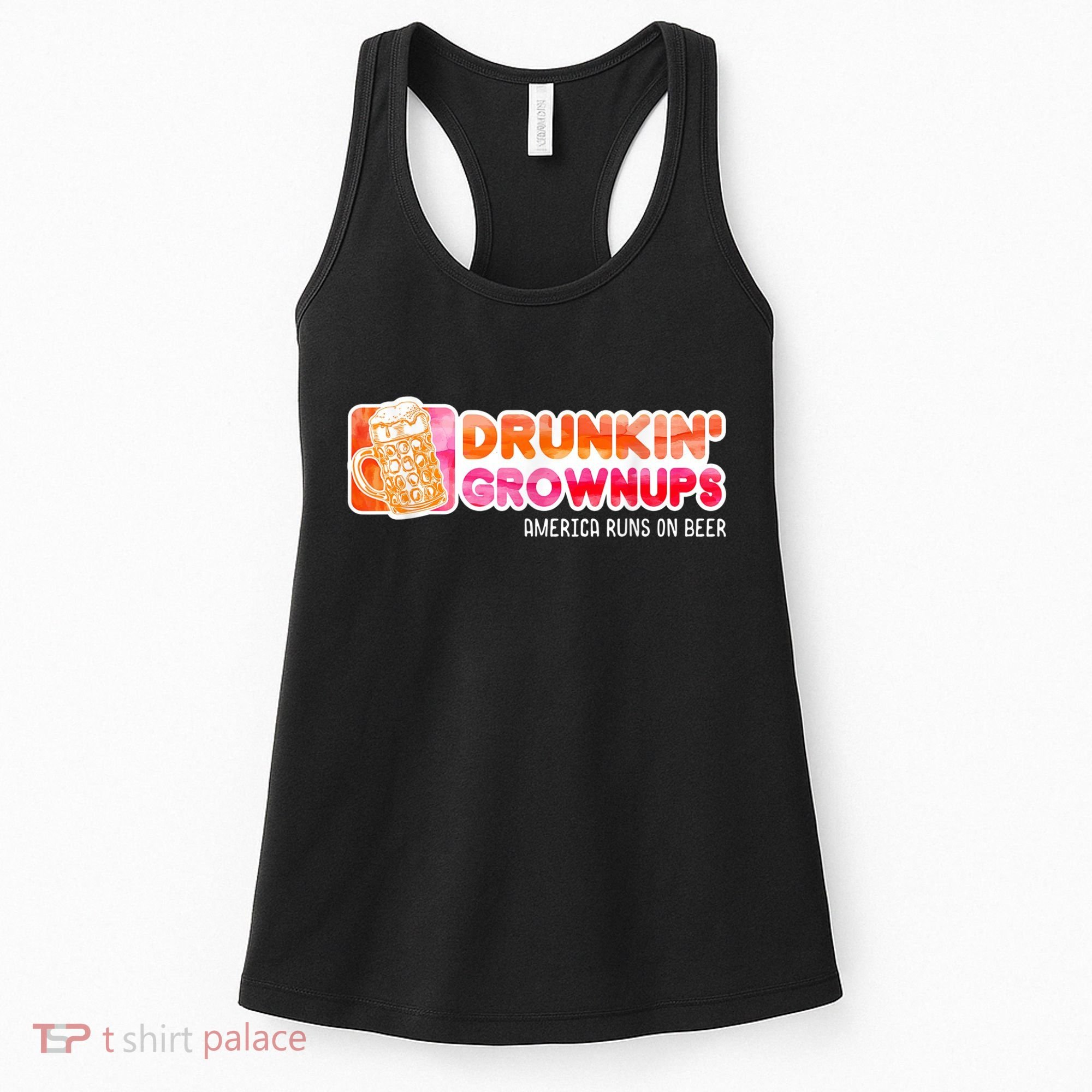 Drunken Grownups American Dad Run On Beer Funny Women's Tank Top