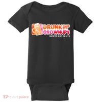Drunken Grownups American Dad Run On Beer Funny Baby Bodysuit thumb 0