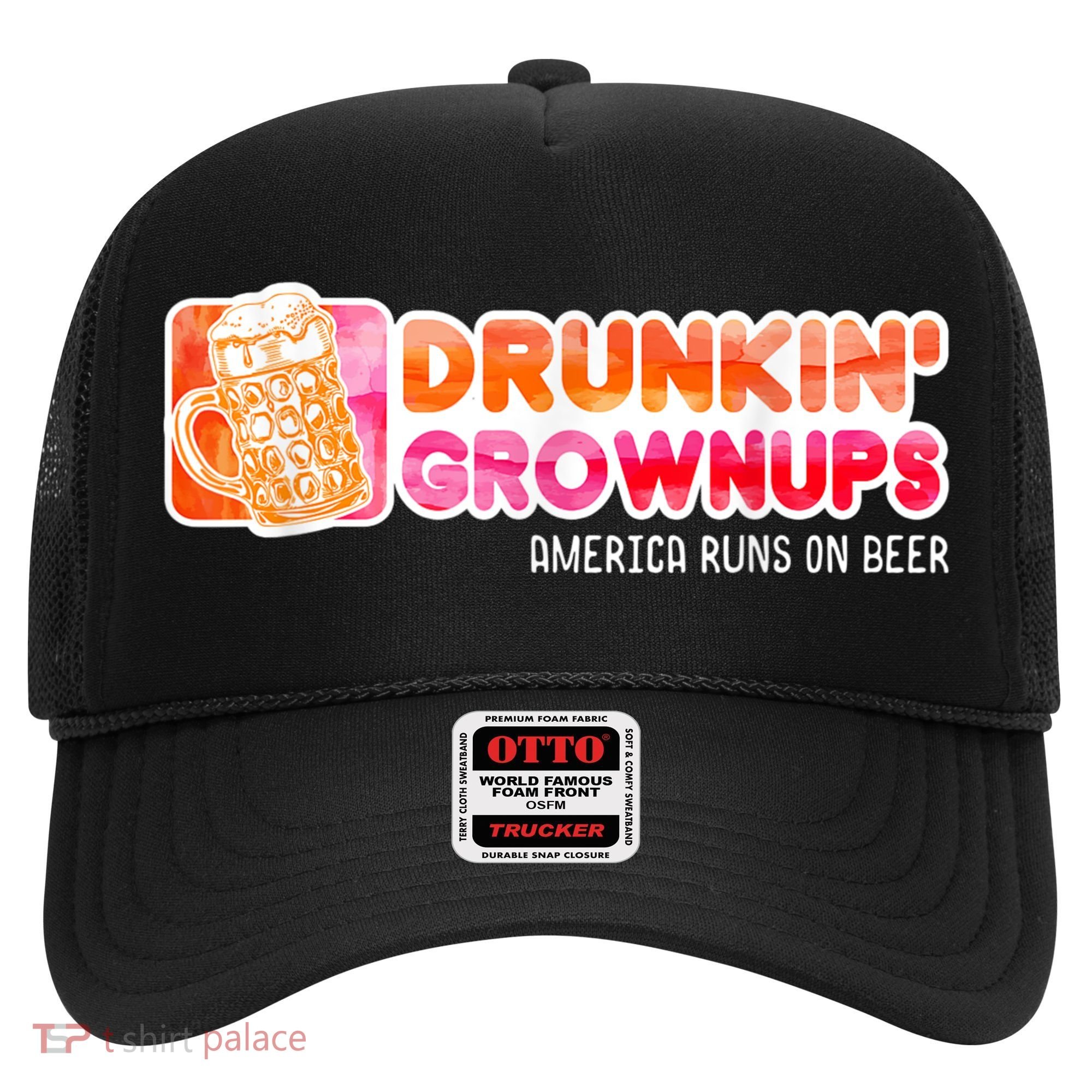 Drunken Grownups American Dad Run On Beer Funny Hat