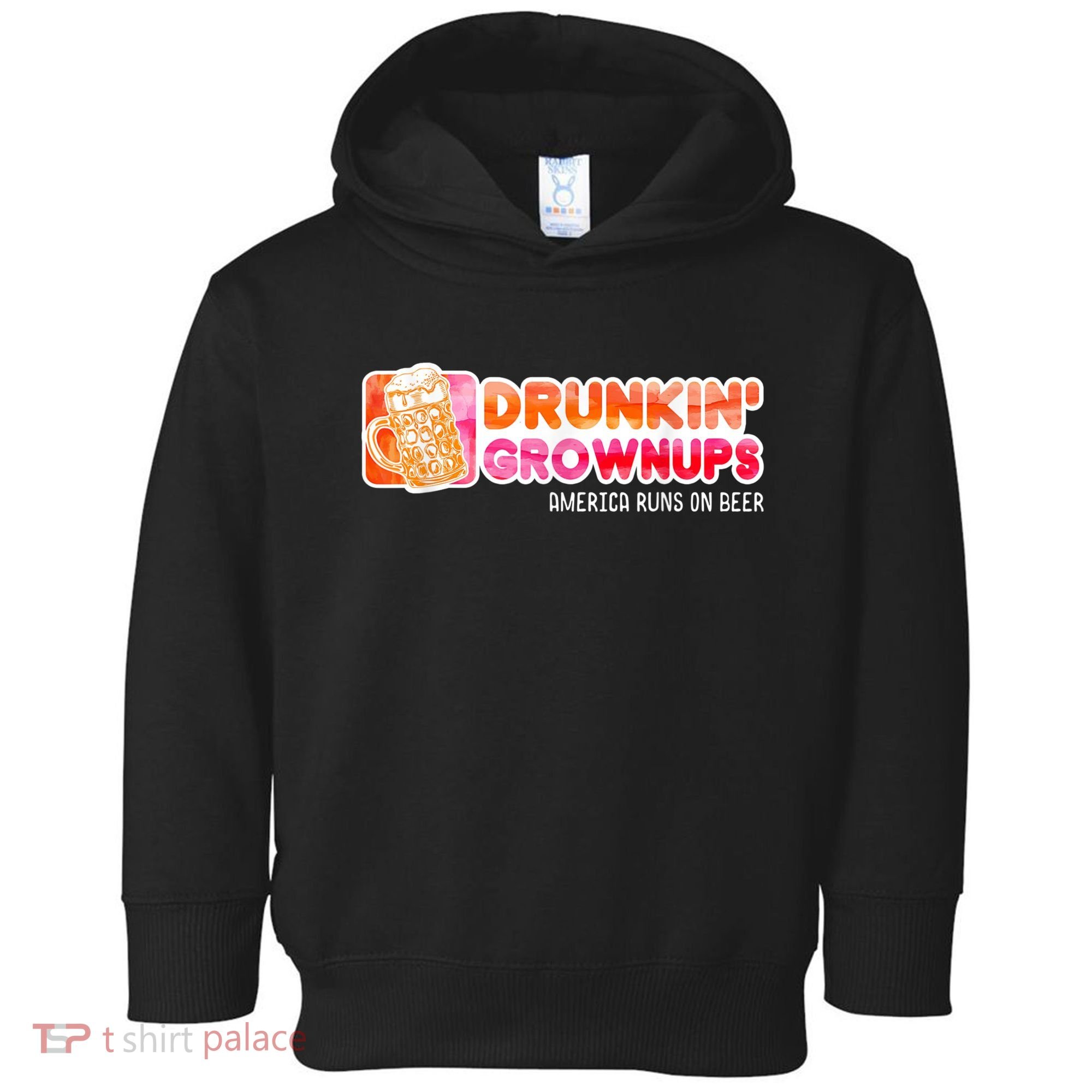Drunken Grownups American Dad Run On Beer Funny Toddler Hoodie