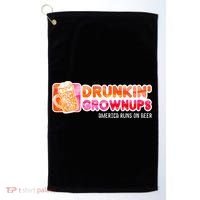 Drunken Grownups American Dad Run On Beer Funny Golf Towel thumb 0