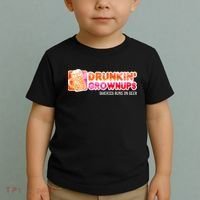Drunken Grownups American Dad Run On Beer Funny Toddler T-Shirt thumb 2