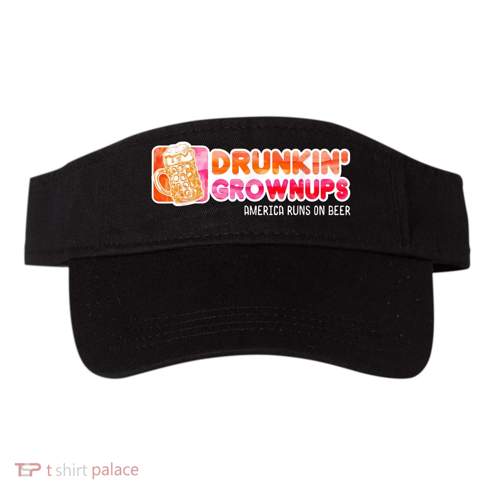Drunken Grownups American Dad Run On Beer Funny Visor