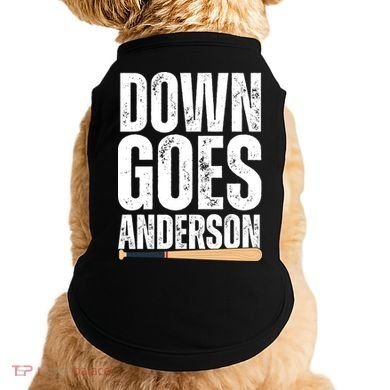 Down Goes Anderson Funny Baseball Doggie Tank