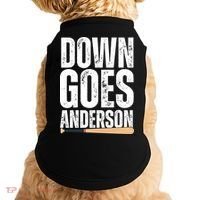 Down Goes Anderson Funny Baseball Doggie Tank thumb 0