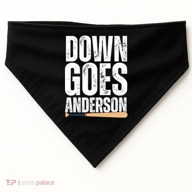 Down Goes Anderson Funny Baseball USA-Made Doggie Bandana
