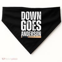 Down Goes Anderson Funny Baseball USA-Made Doggie Bandana thumb 0
