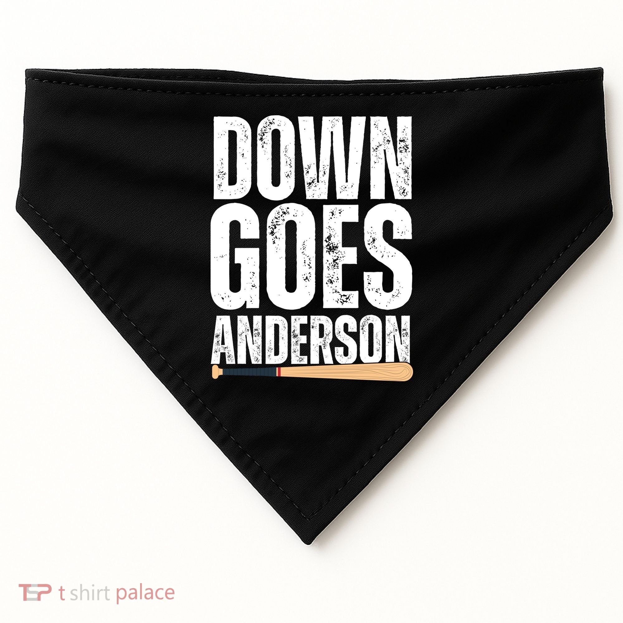 Down Goes Anderson Funny Baseball USA-Made Doggie Bandana