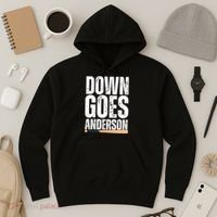 Down Goes Anderson Funny Baseball Hoodie thumb 3
