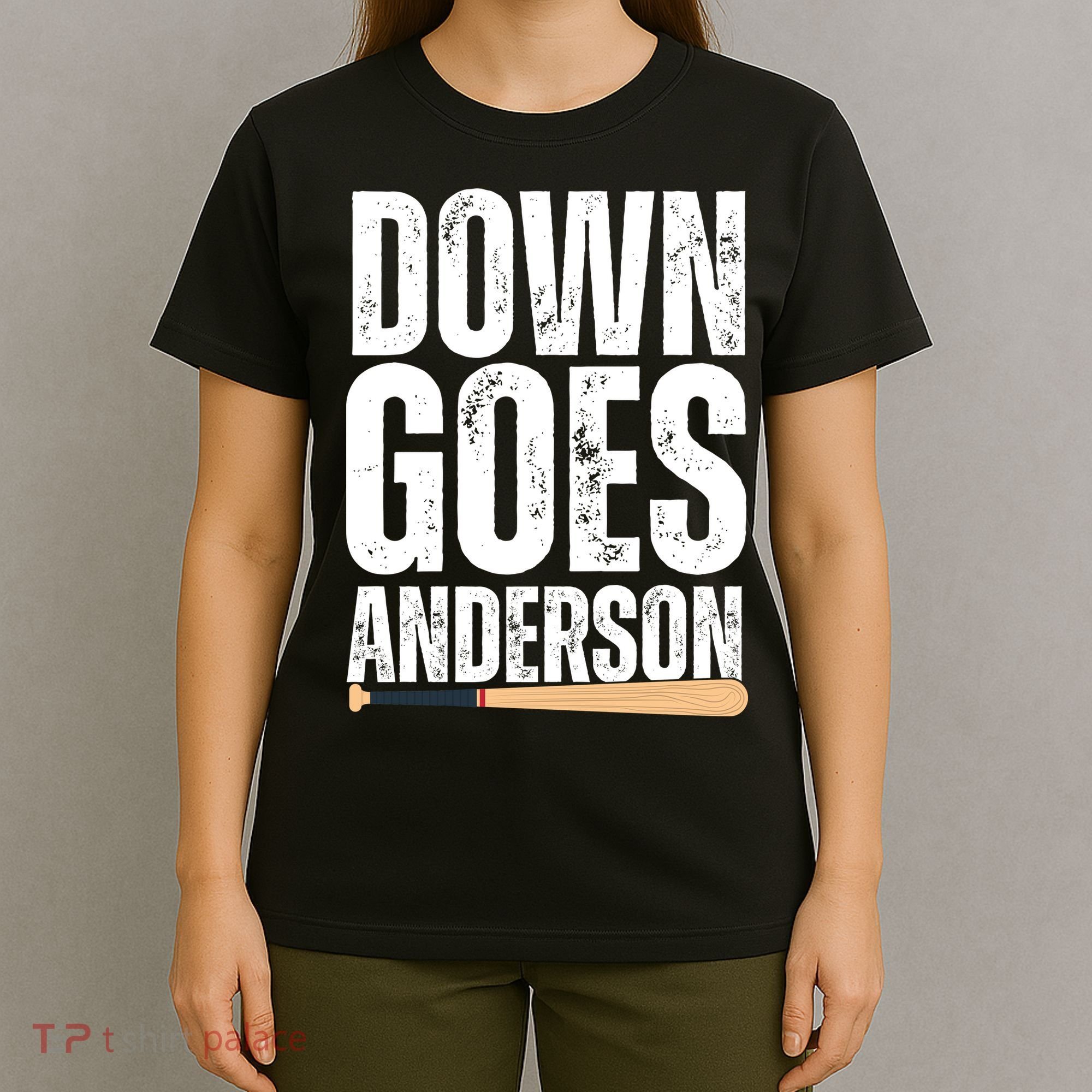 Down Goes Anderson Funny Baseball T-Shirt