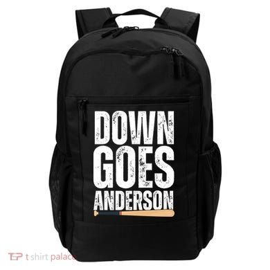 Down Goes Anderson Funny Baseball Backpack