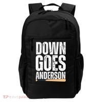 Down Goes Anderson Funny Baseball Backpack thumb 0