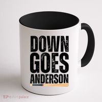 Down Goes Anderson Funny Baseball Coffee Mug thumb 1