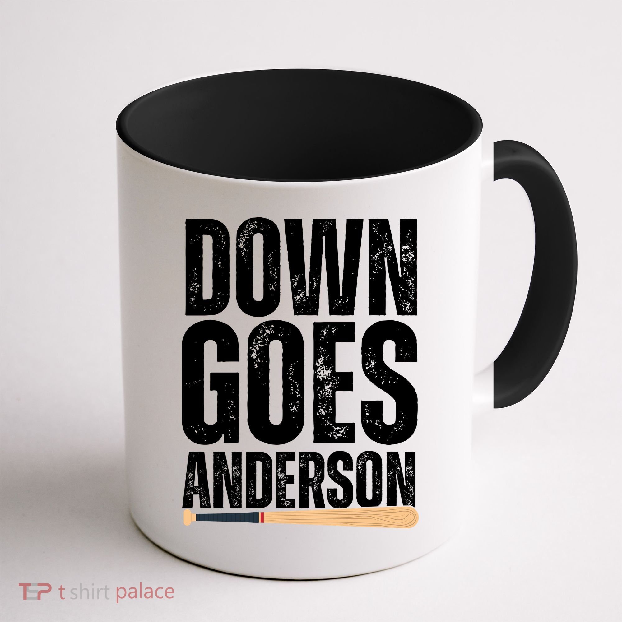 Down Goes Anderson Funny Baseball Coffee Mug