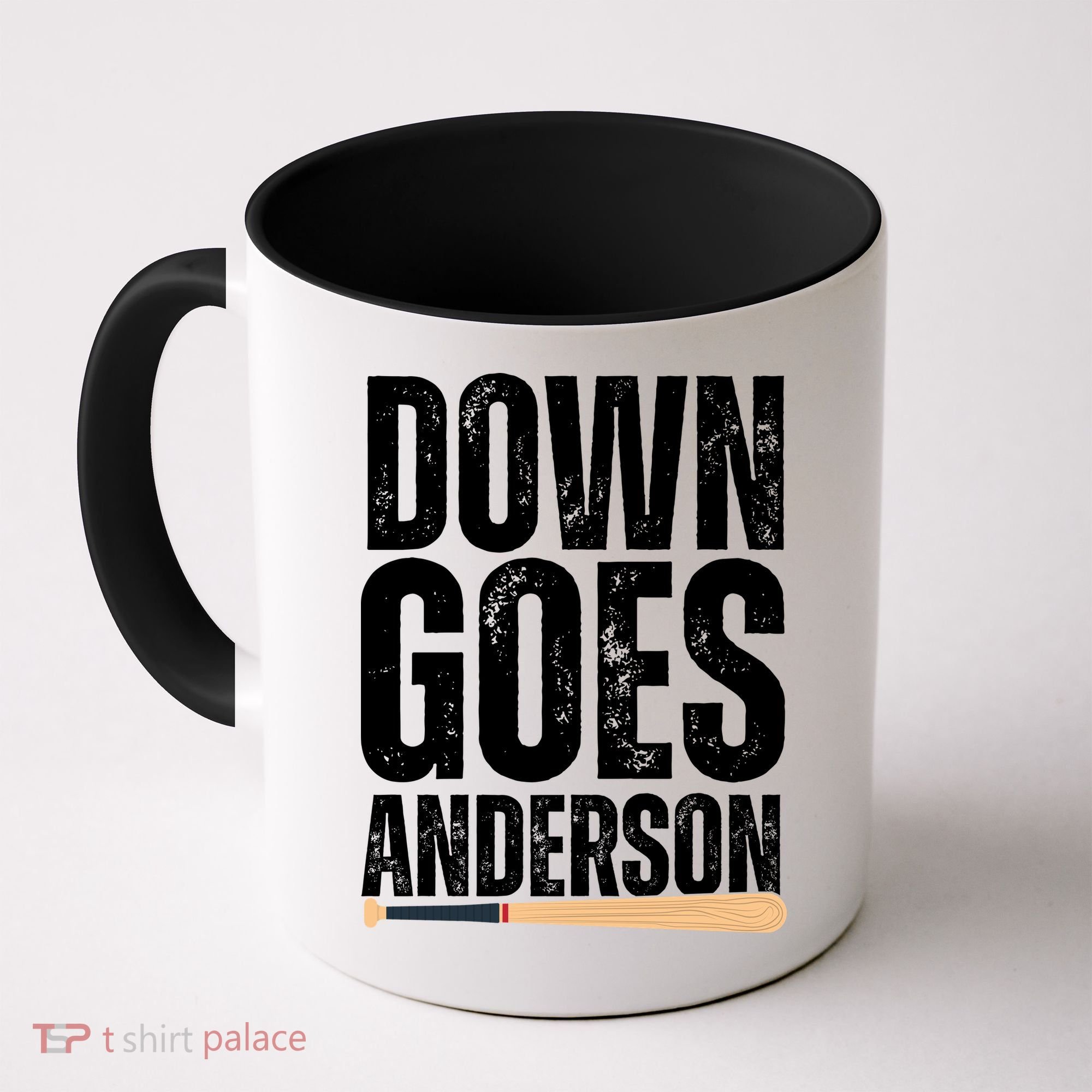 Down Goes Anderson Funny Baseball Coffee Mug