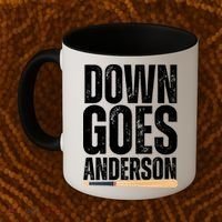 Down Goes Anderson Funny Baseball Coffee Mug thumb 2