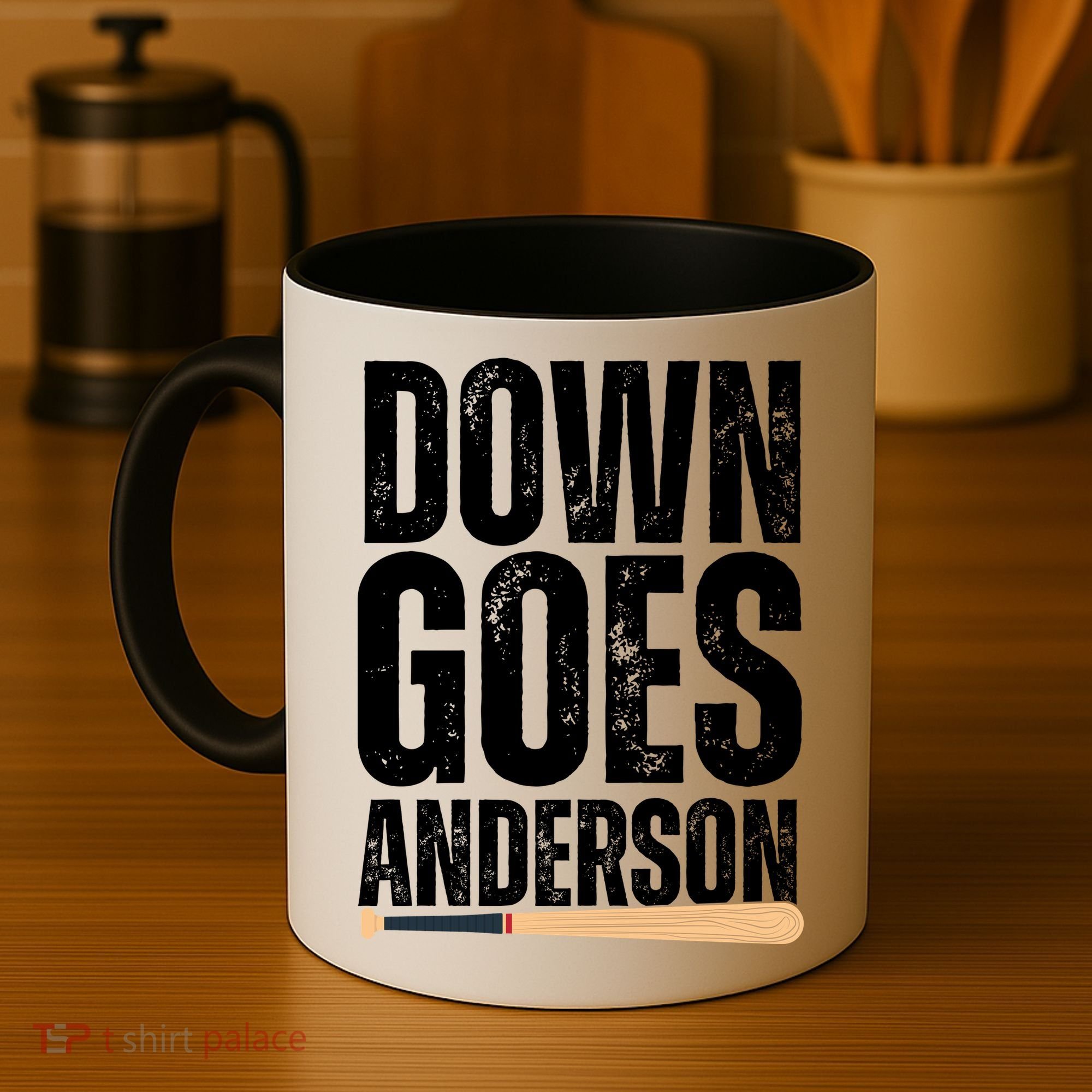 Down Goes Anderson Funny Baseball Coffee Mug