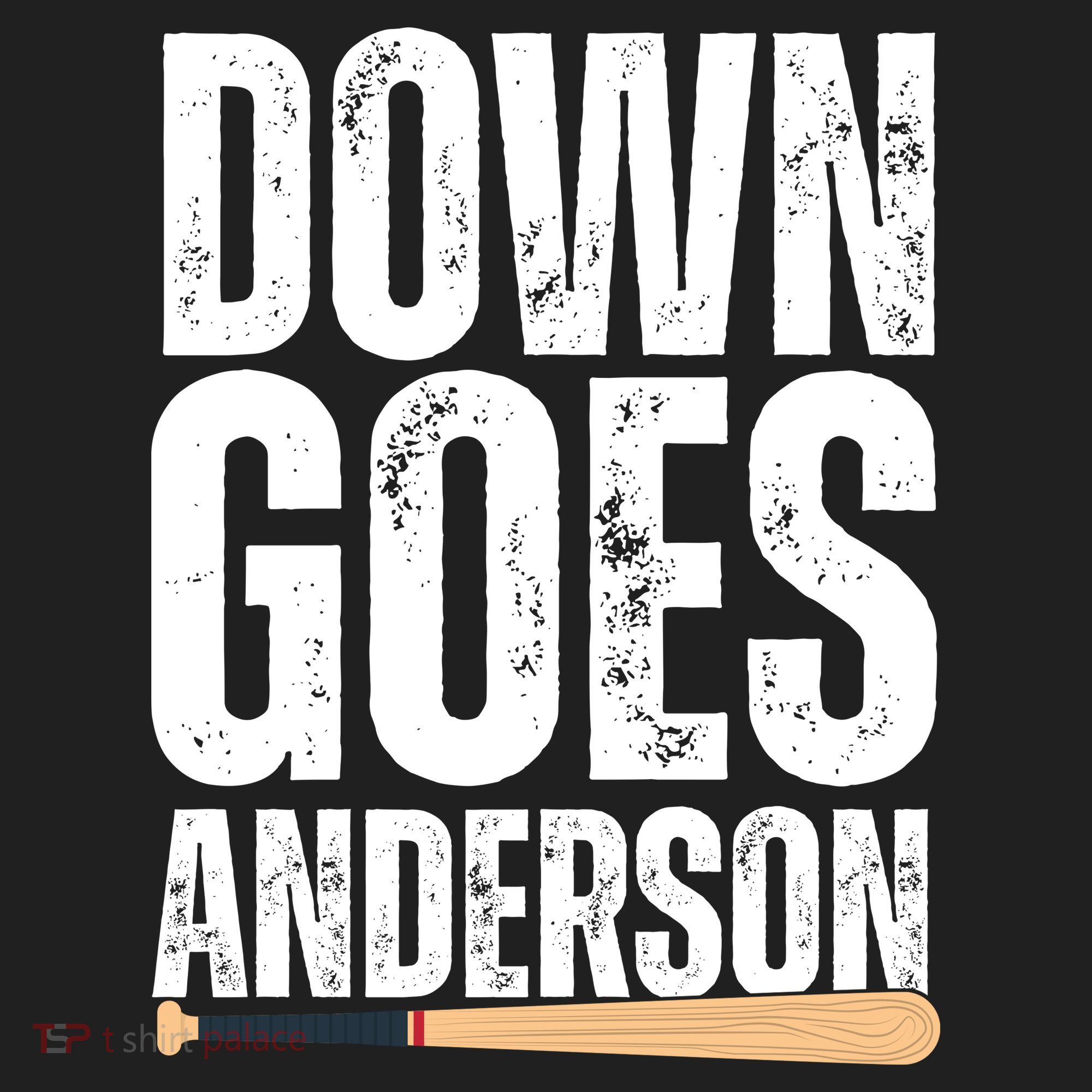 Down Goes Anderson Funny Baseball Tumbler