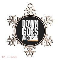 Down Goes Anderson Funny Baseball Ornament thumb 0