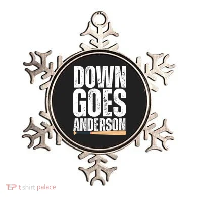 Down Goes Anderson Funny Baseball Ornament