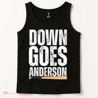 Down Goes Anderson Funny Baseball Tank Top thumb 2