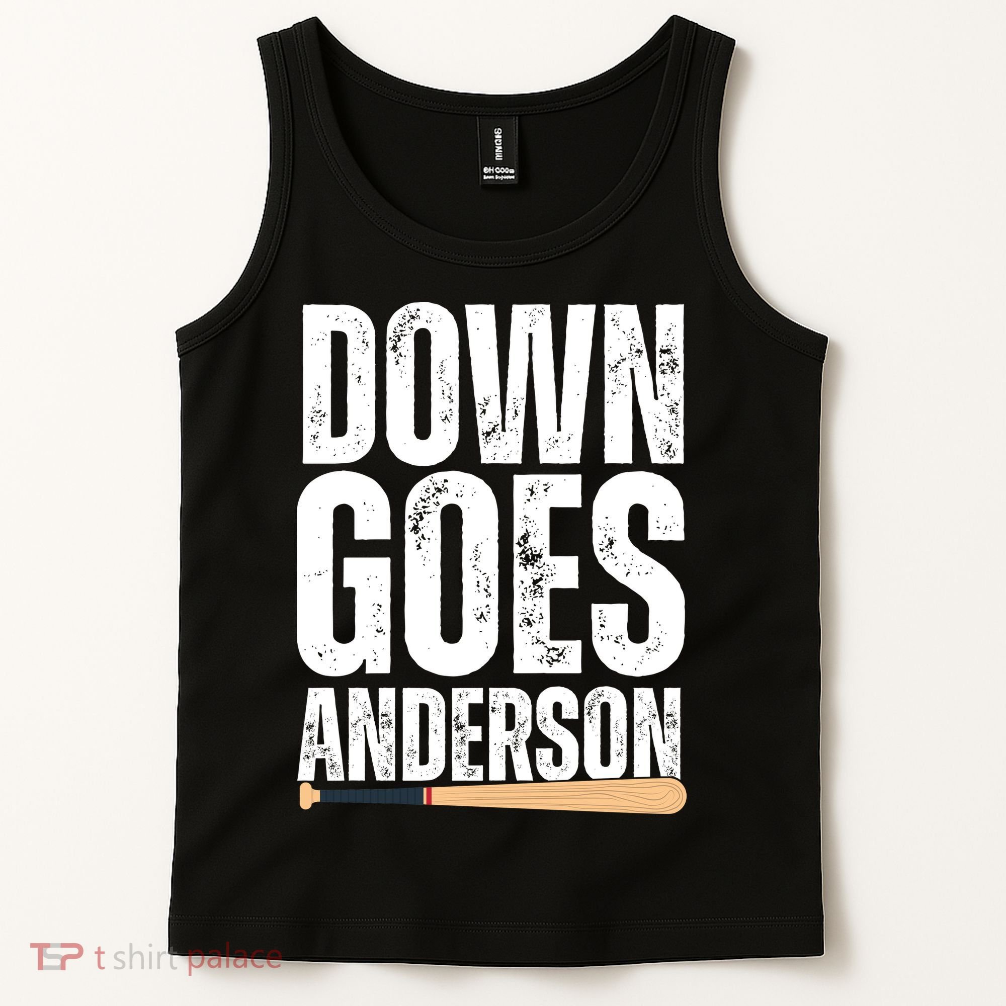 Down Goes Anderson Funny Baseball Tank Top