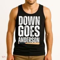 Down Goes Anderson Funny Baseball Tank Top thumb 3