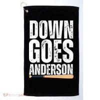 Down Goes Anderson Funny Baseball Golf Towel thumb 0