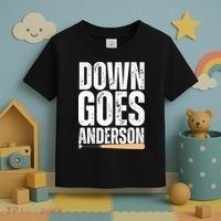 Down Goes Anderson Funny Baseball Toddler T-Shirt thumb 3