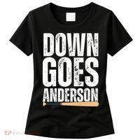 Down Goes Anderson Funny Baseball Women's T-Shirt thumb 0