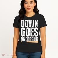 Down Goes Anderson Funny Baseball Women's T-Shirt thumb 4