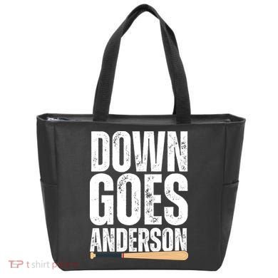 Down Goes Anderson Funny Baseball Tote Bag